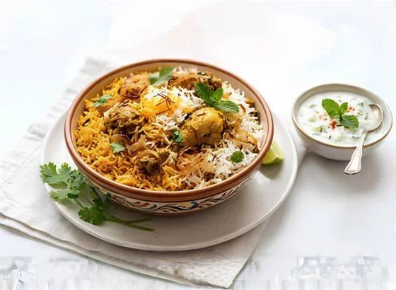 Fragrant Indian biryani with aromatic rice